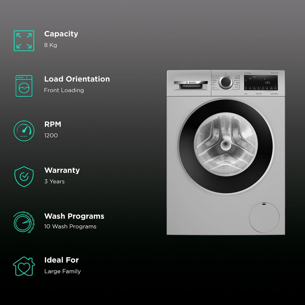 BOSCH W/M WGA1320SIN 8KG SILVER 1200RPM