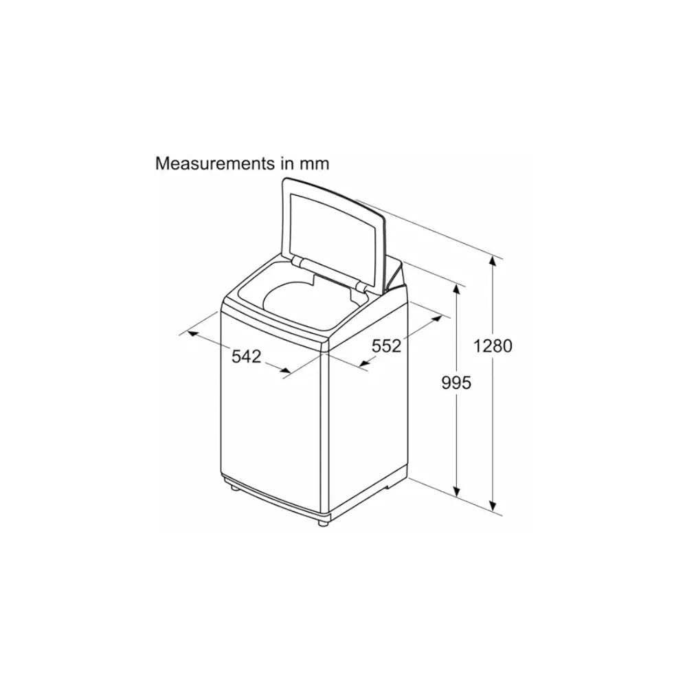BOSCH W/M WOE703SOIN 7KG T/L SILVER