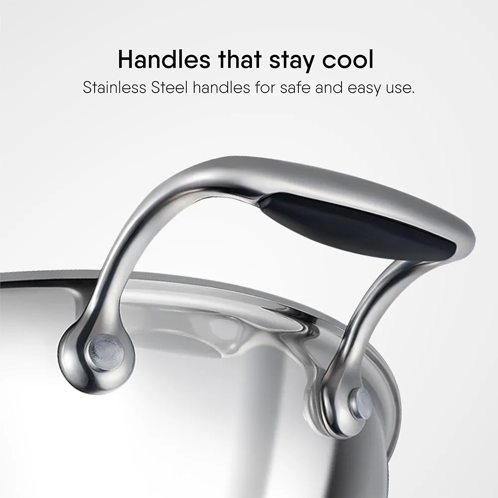 STAHL TRIPLY 24CM KADAI+LID 4324