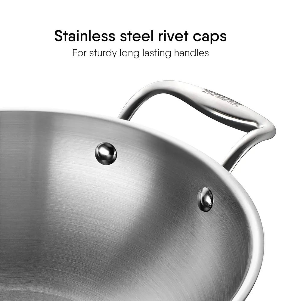 STAHL TRIPLY 26CM KADAI+LID 4326