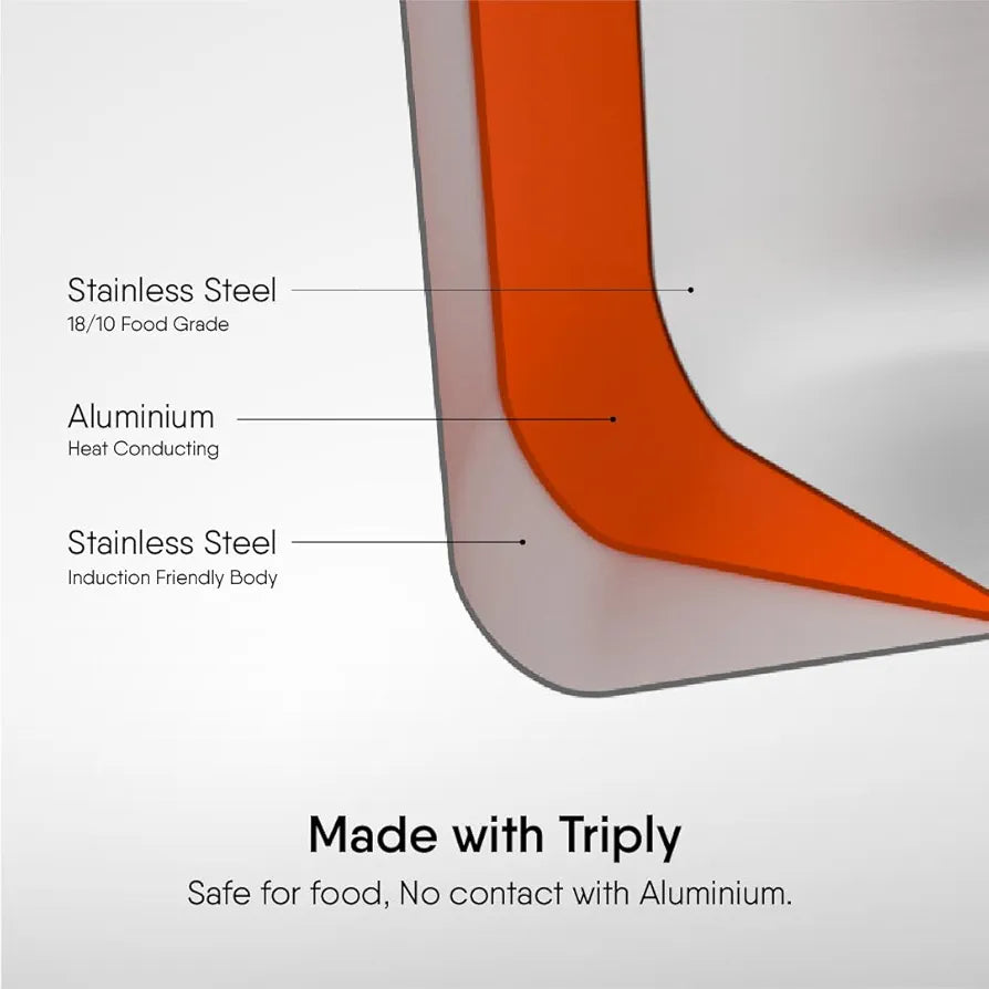 STAHL TRIPLY 20CM BRIYANI POT+LID 4120