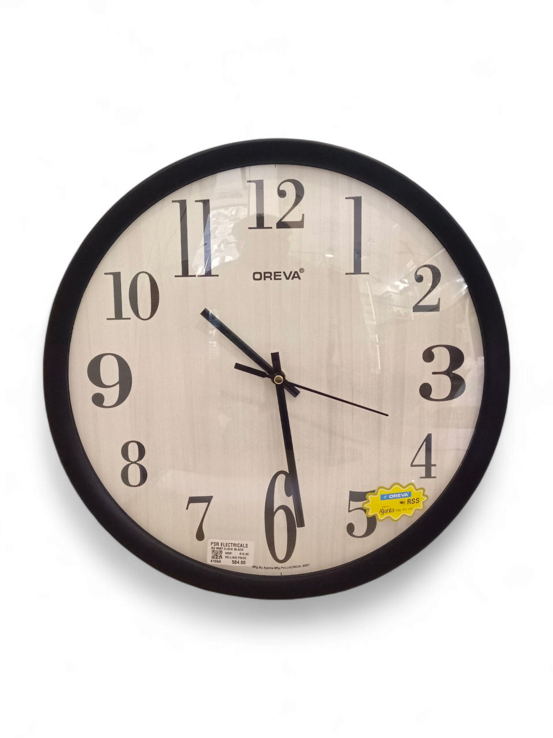 AQ 6697 CLOCK BLACK