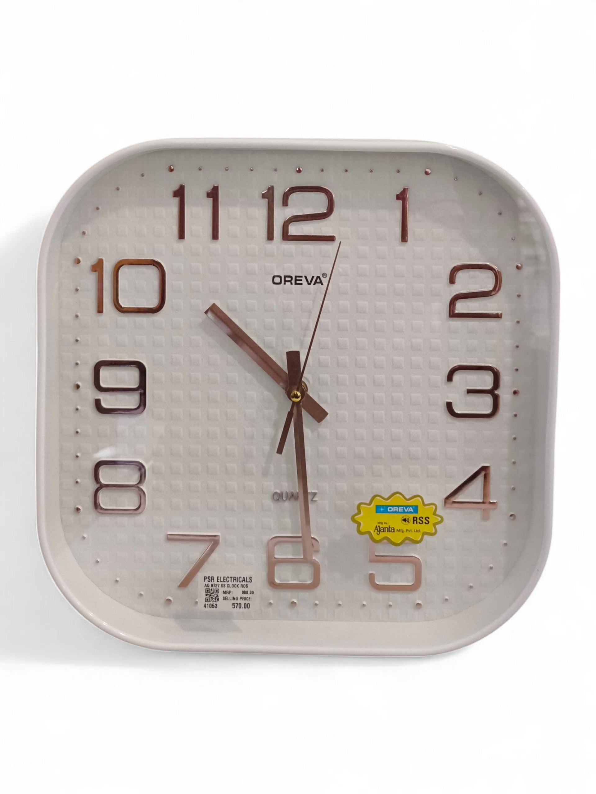 AQ 9727 SS CLOCK ROSE GOLD