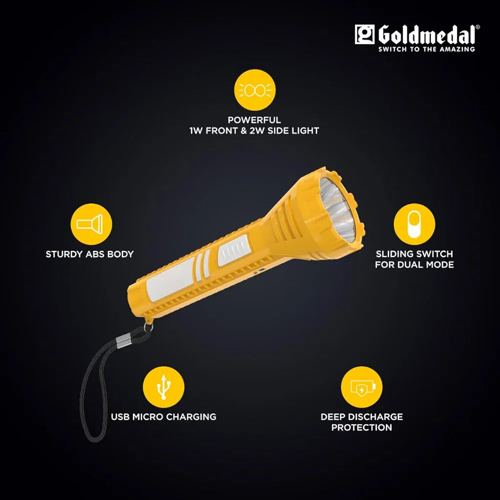 GL 3W LED TORCH RECHARGABLE