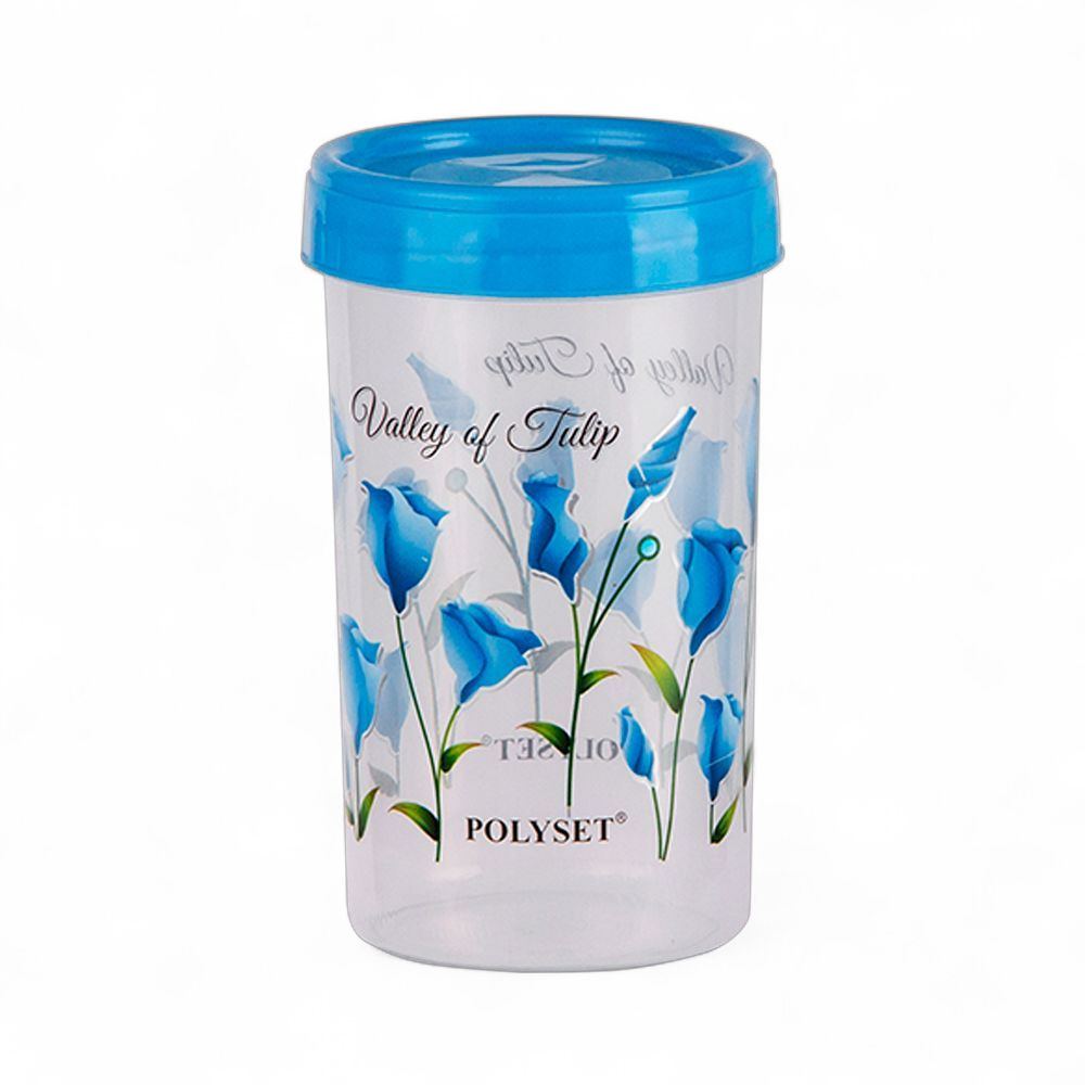TWISTY 740ML CONTAINER FOIL PRINT BLUE
