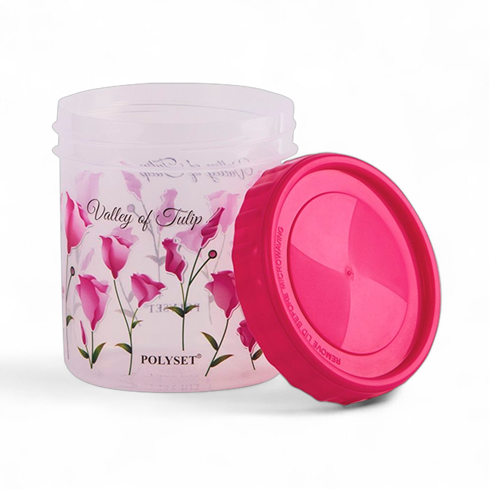 TWISTY 1050ML CONTAINER FOIL PRINT PINK
