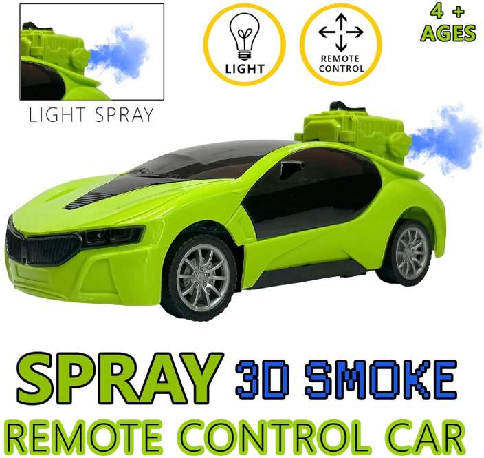 TOY SPRAY CAR GREEN R/C SERIOUS