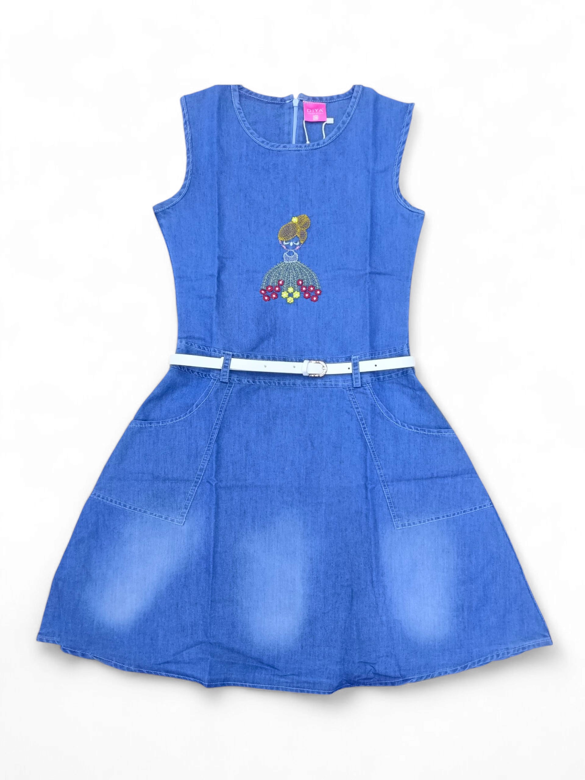 JT EO101 26 JEANS L/BLUE KIDS DRESS