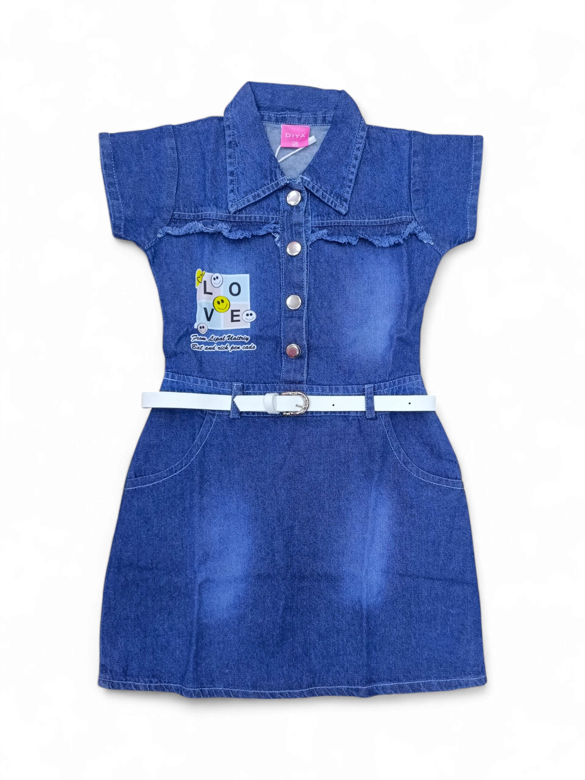 JT EO108 32 JEANS KIDS SHORT TOP L/BLUE