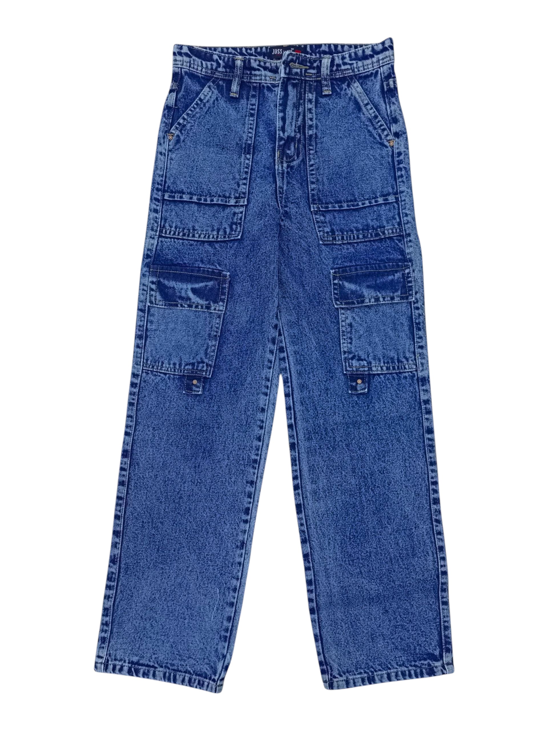JT 763119 32 BAGGI PANT WHITE&BLUE