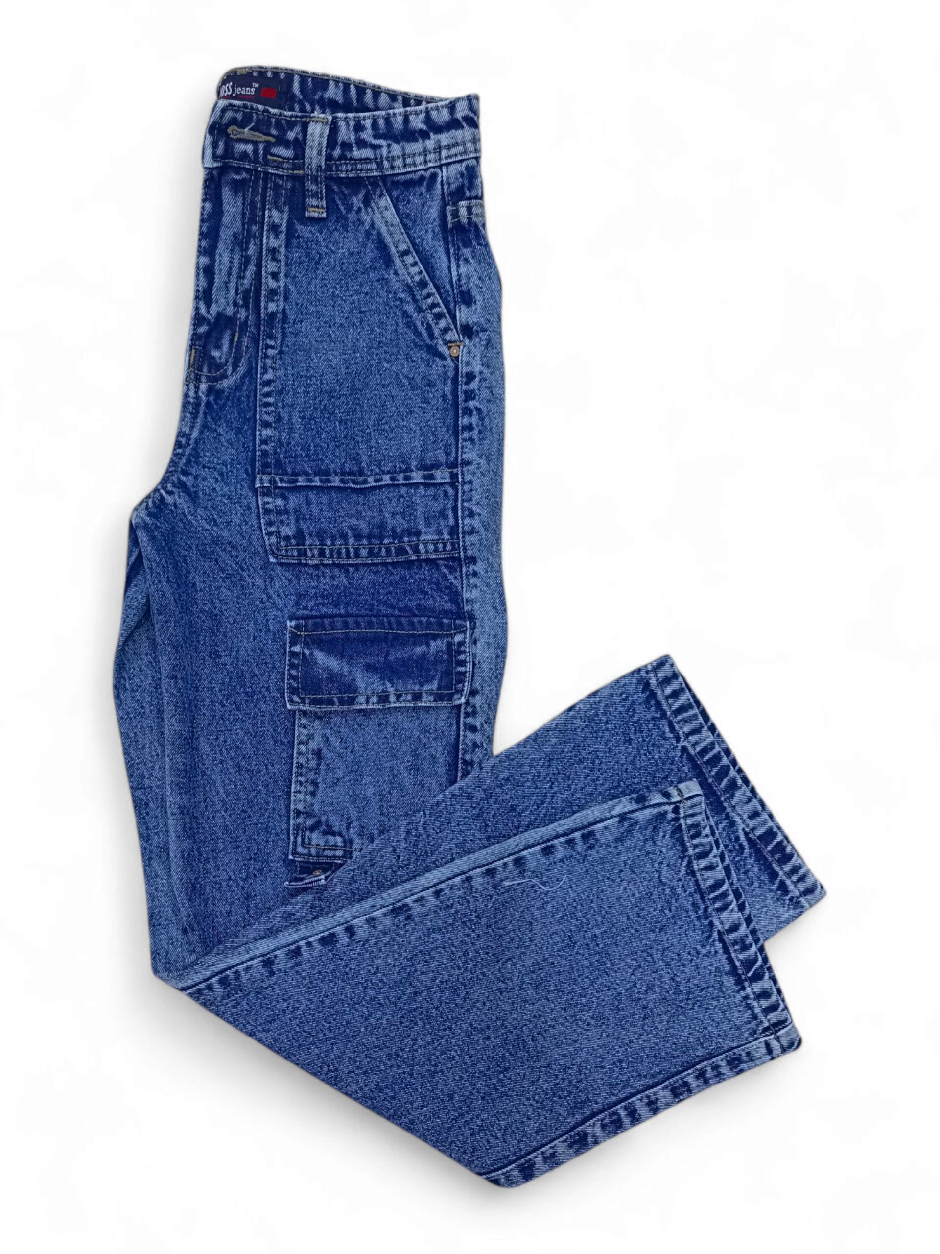 JT 763119 34 BAGGI PANT WHITE&BLUE