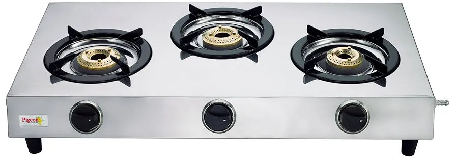 PIGEON 08 3BURNER STAINNLESS STEEL LPG STOVE