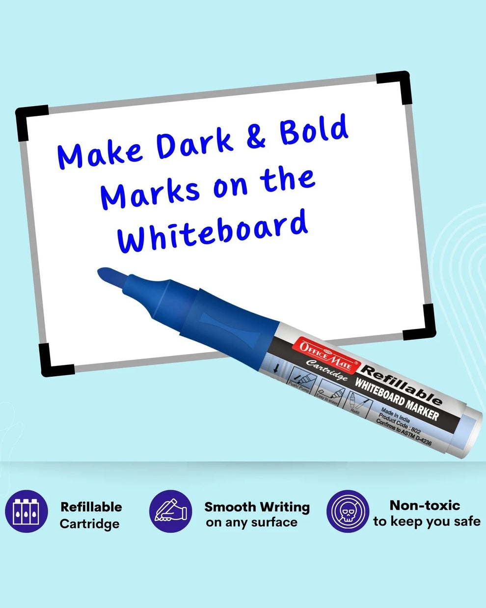 OFFICE MATE LIQUID WHITE BOARD MARKER