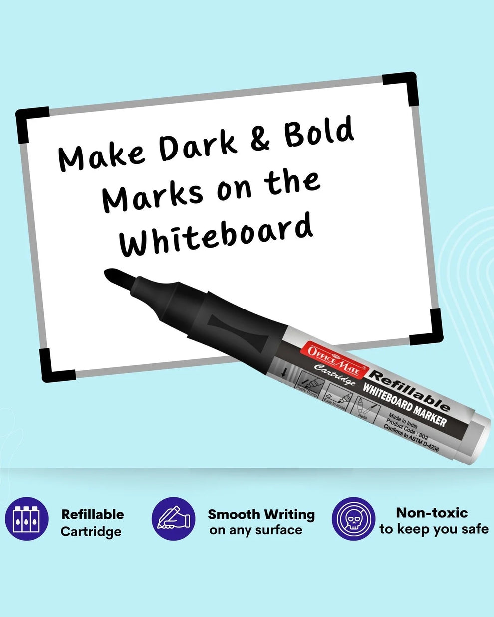OFFICE MATE LIQUID WHITE BOARD MARKER