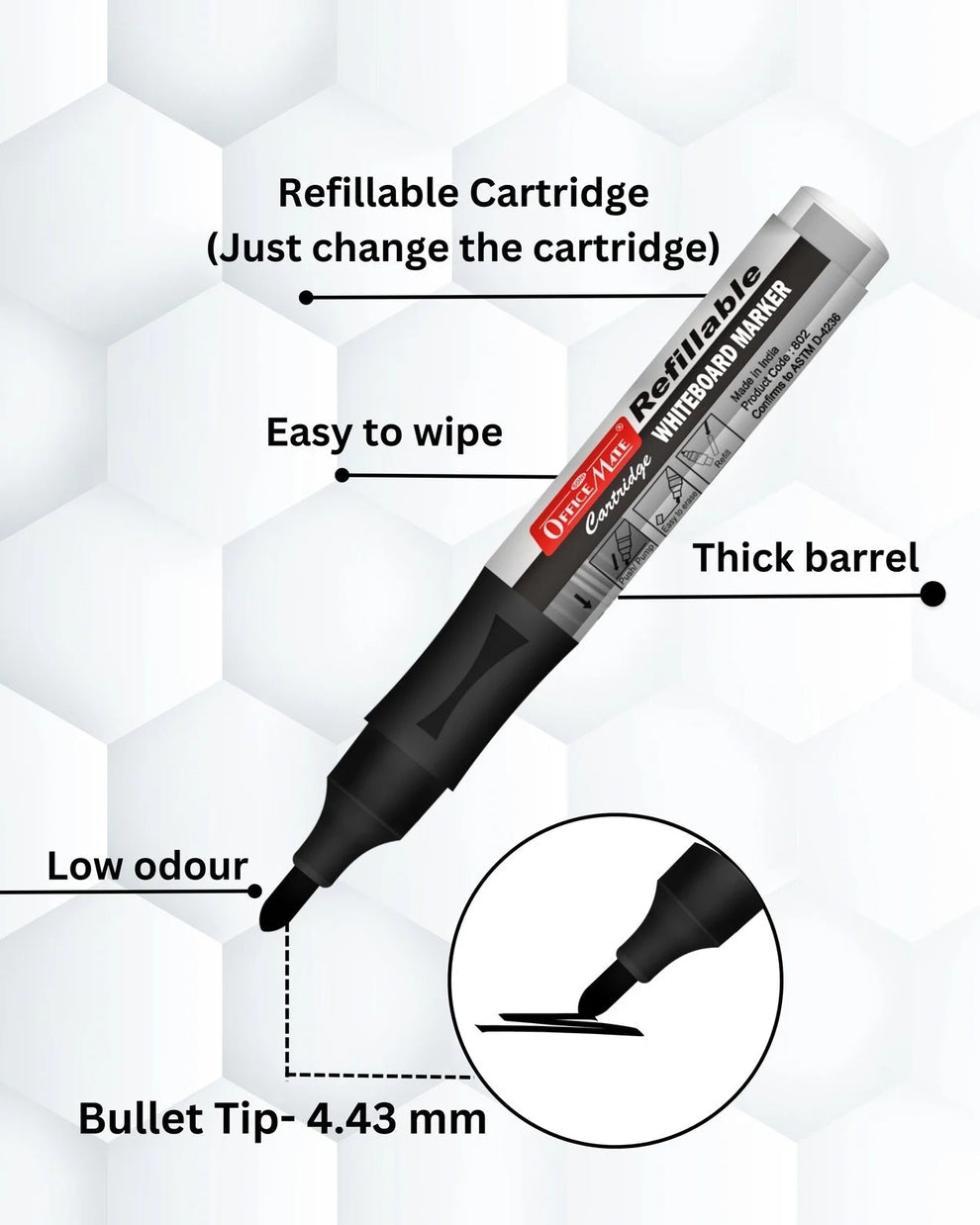 OFFICE MATE LIQUID WHITE BOARD MARKER