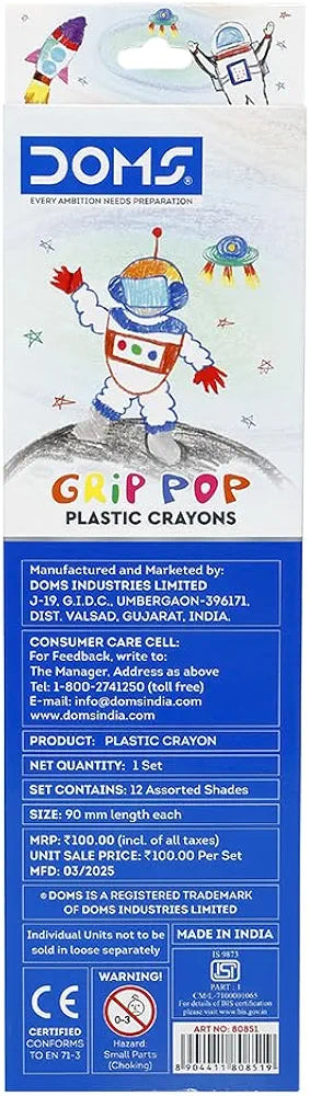DOMS CRAYANS 80851 GRIP POP