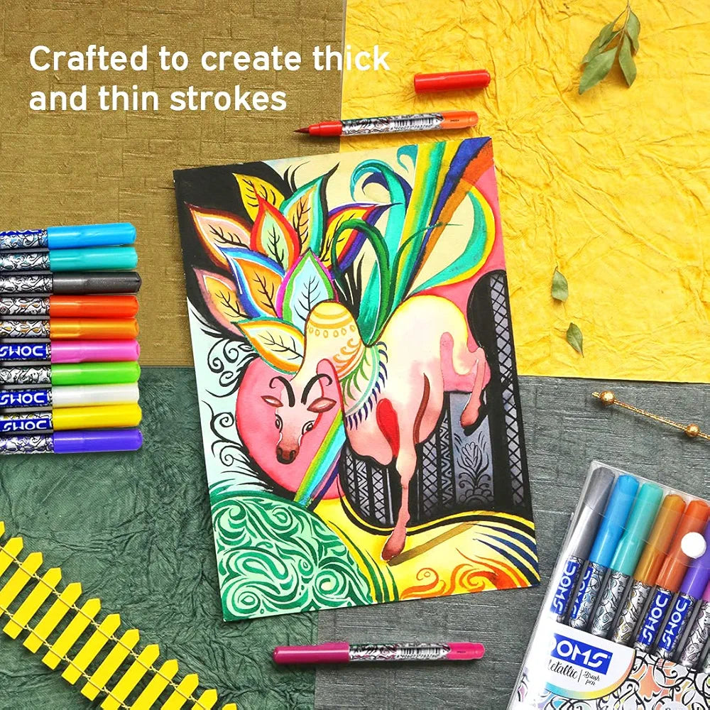 DOMS 8389 METALIC BRUSH PEN