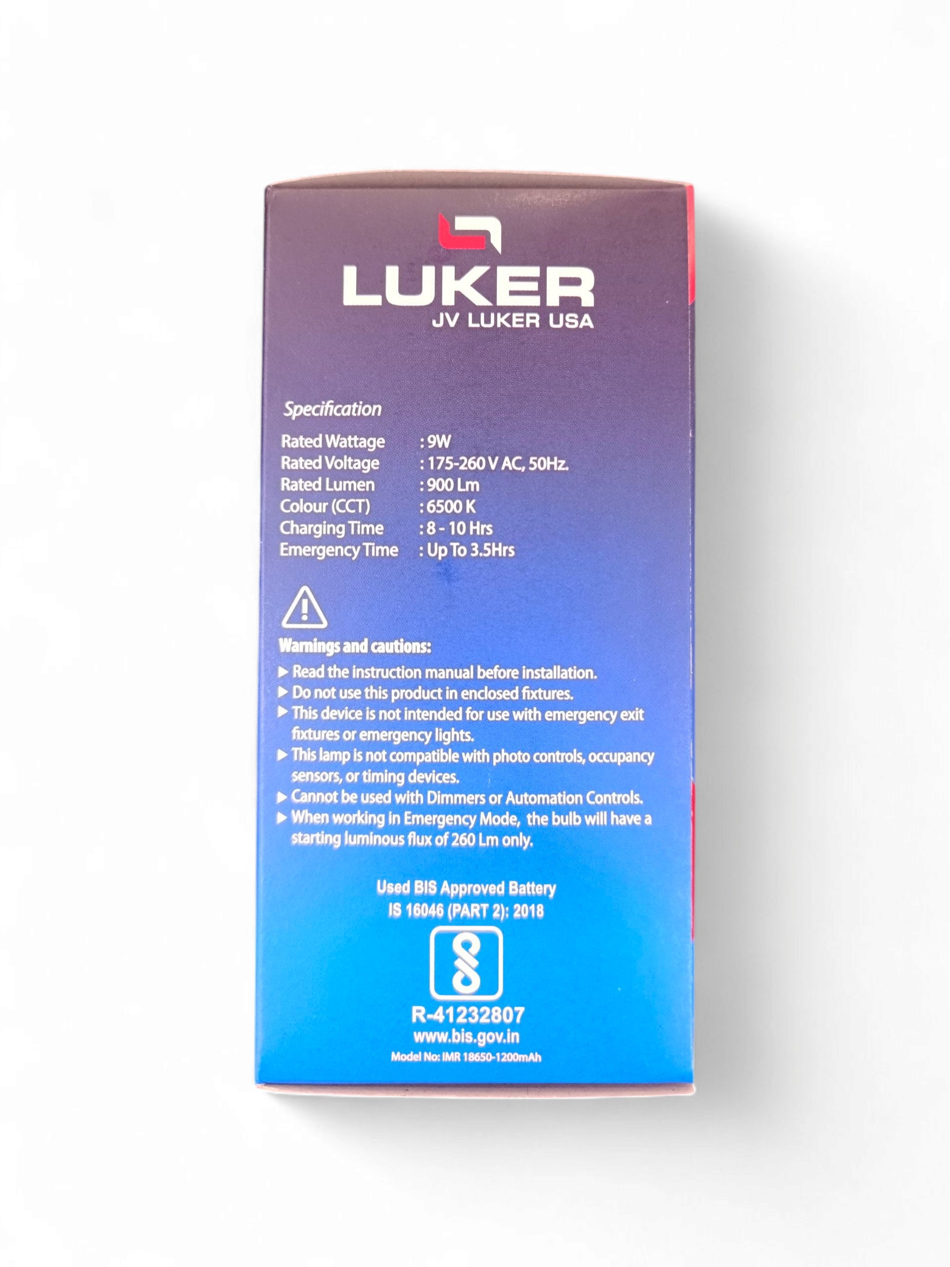 LUK 9W EMP LED B22 -WH