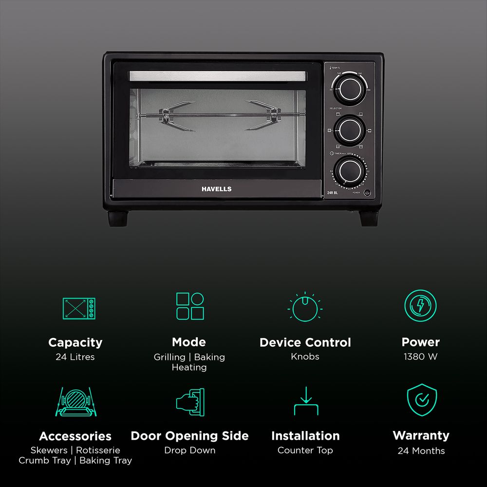 HV MICRO WAVE OVEN OTG GRILLER 24R BL -1380W