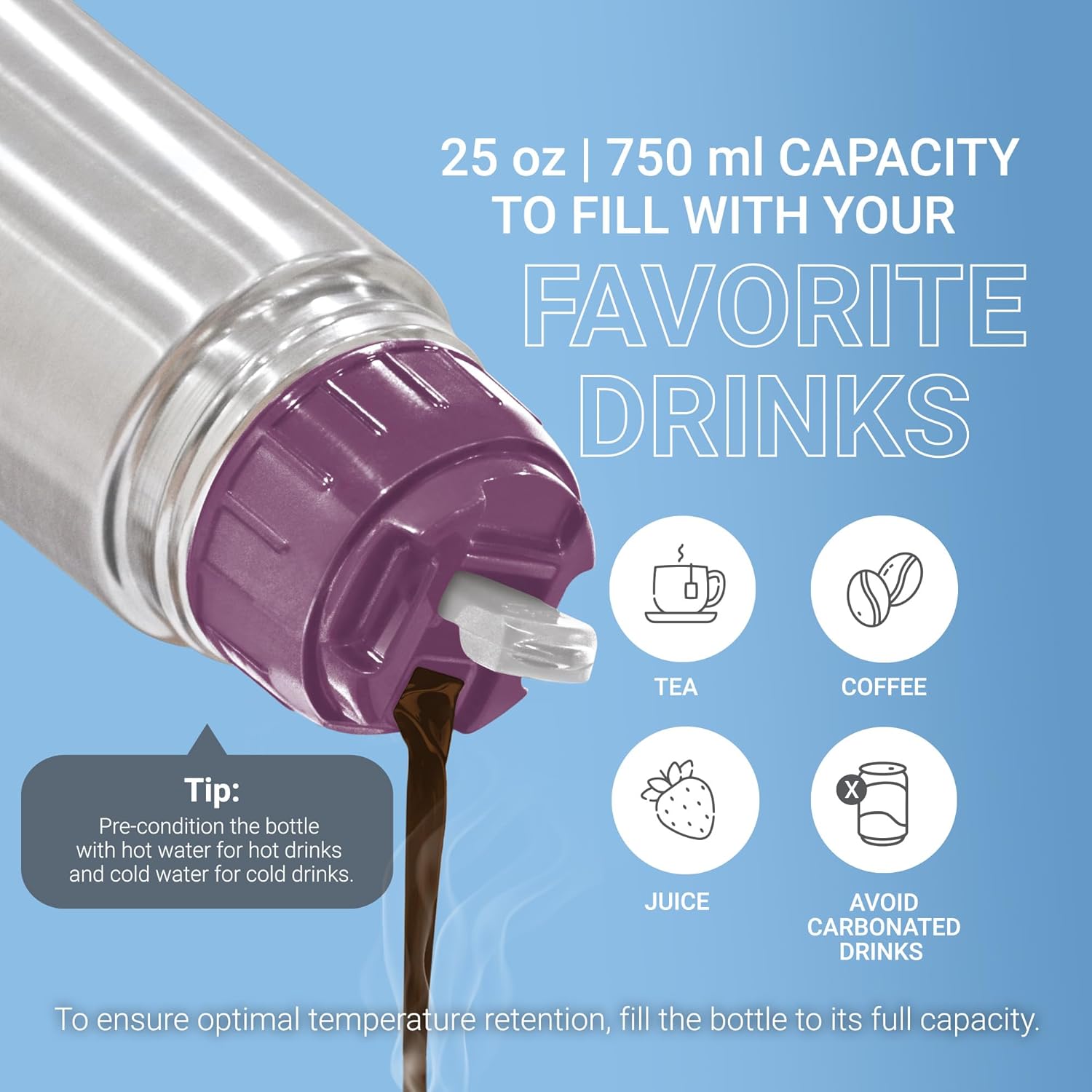 MILTON FLASK GLASSY -750ML
