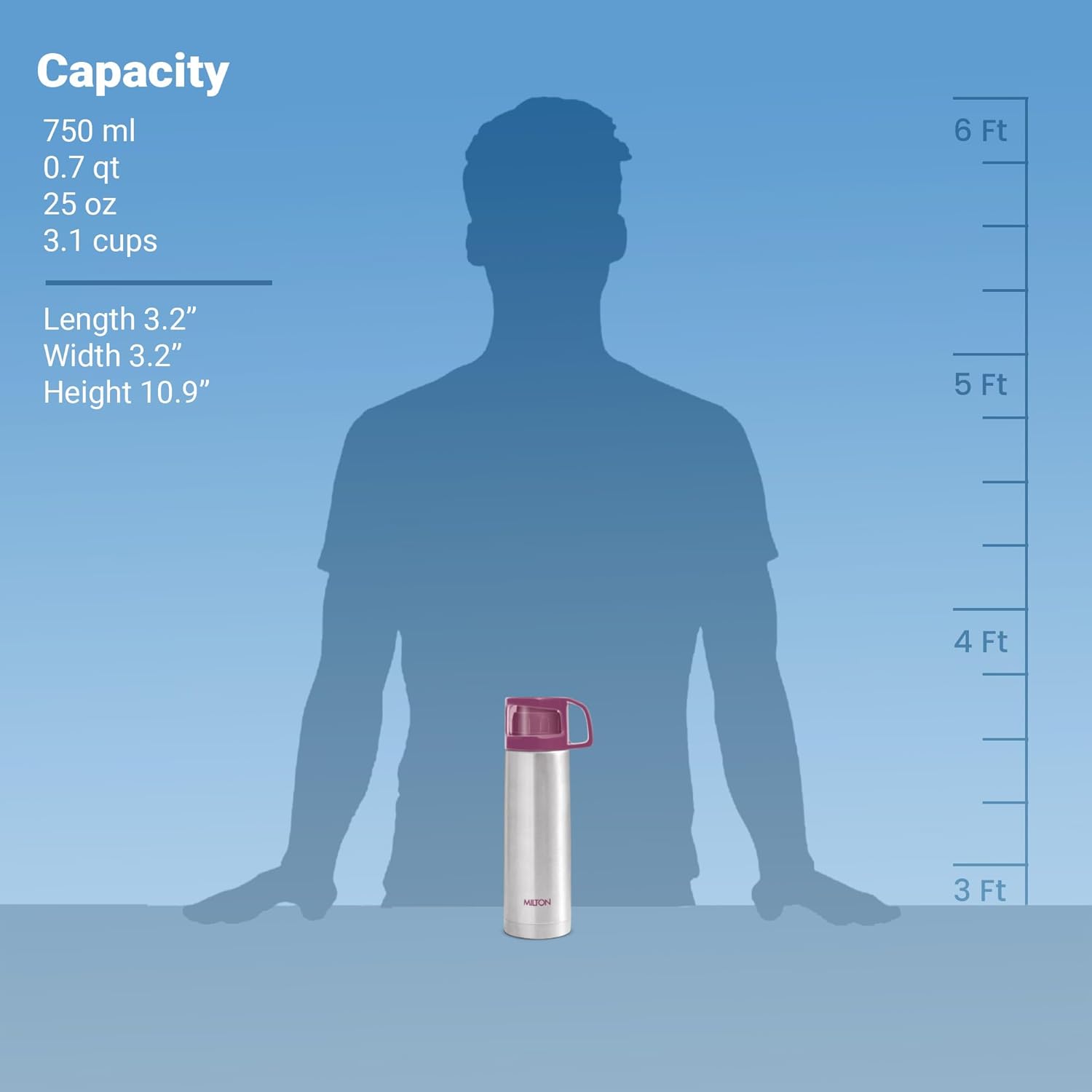 MILTON FLASK GLASSY -750ML