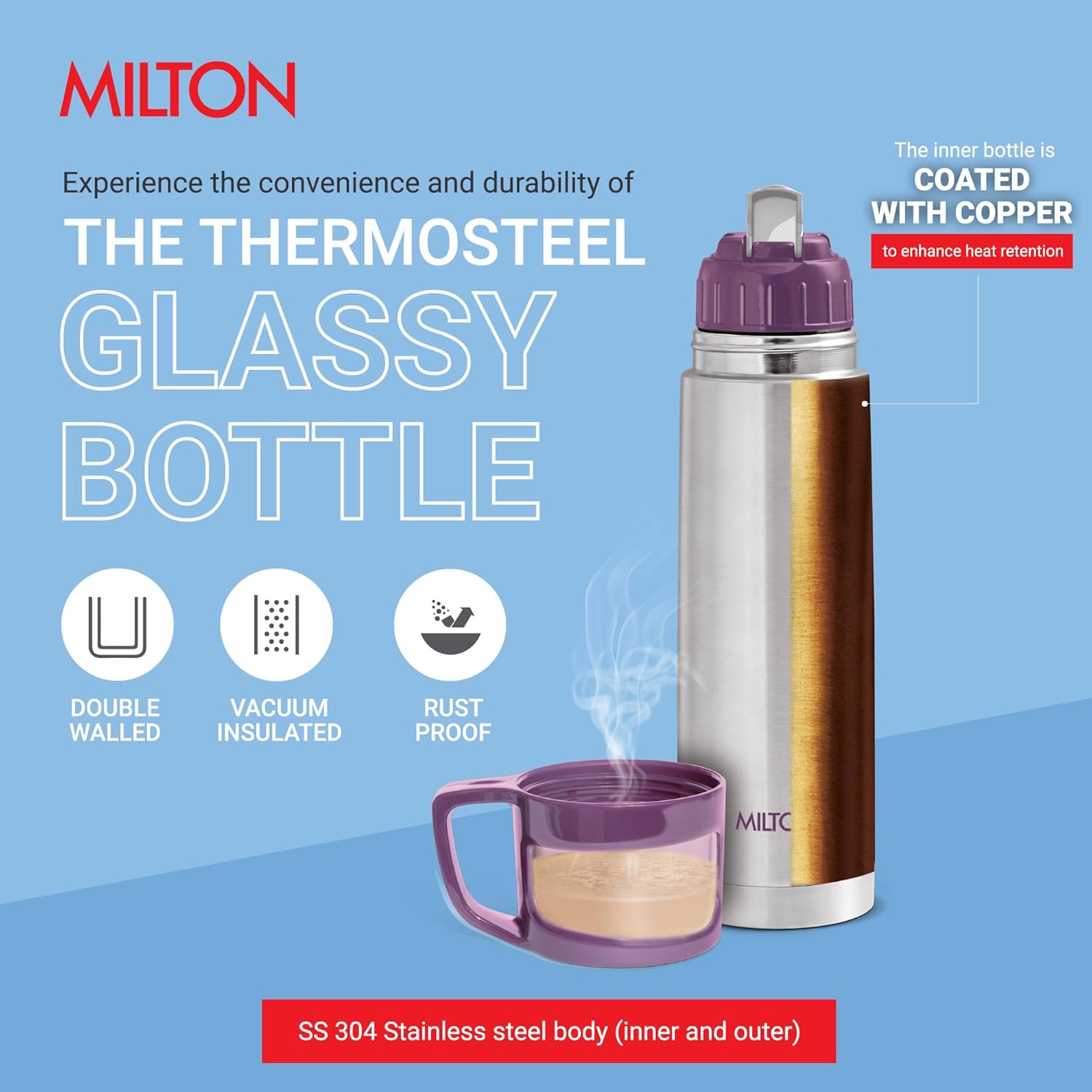 MILTON FLASK GLASSY -500ML