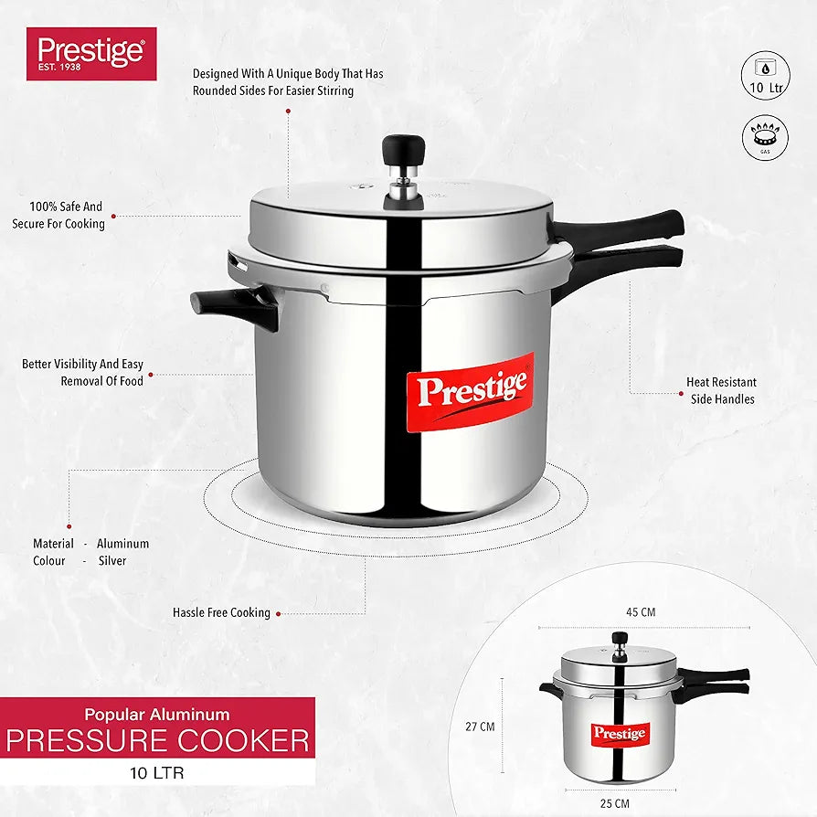 PRESTIGE 10LTR 10030 COOKER ALU POP