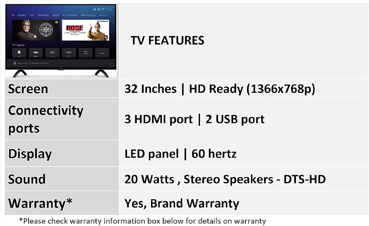 MI TV 32 -L32M5 A2